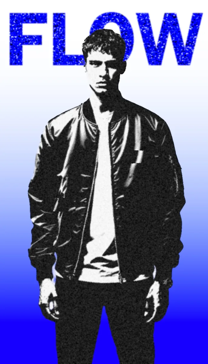 Affiche « FLOW », version bleue.